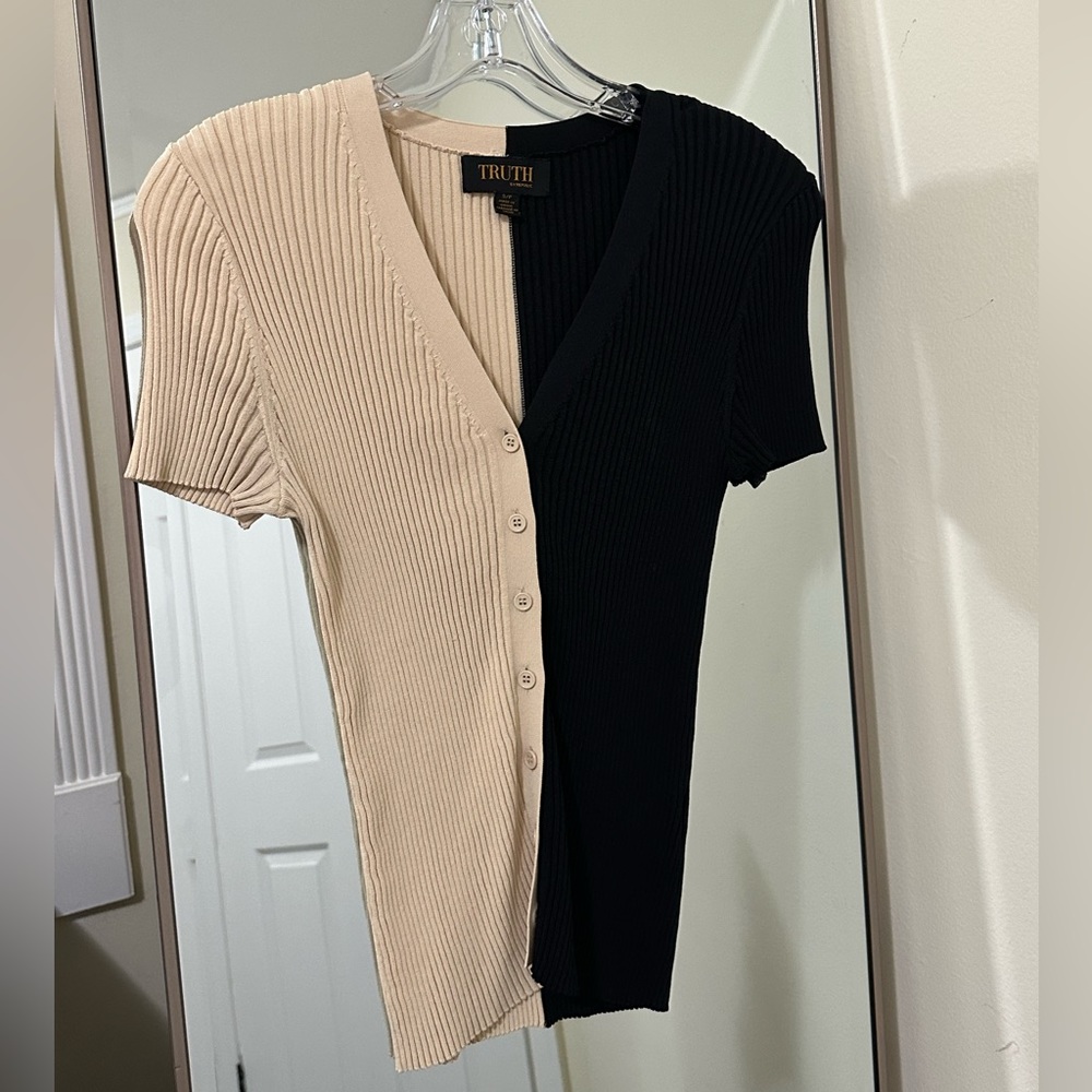 TRUTH Women’s Ribbed Button Front Cardigan Size Small